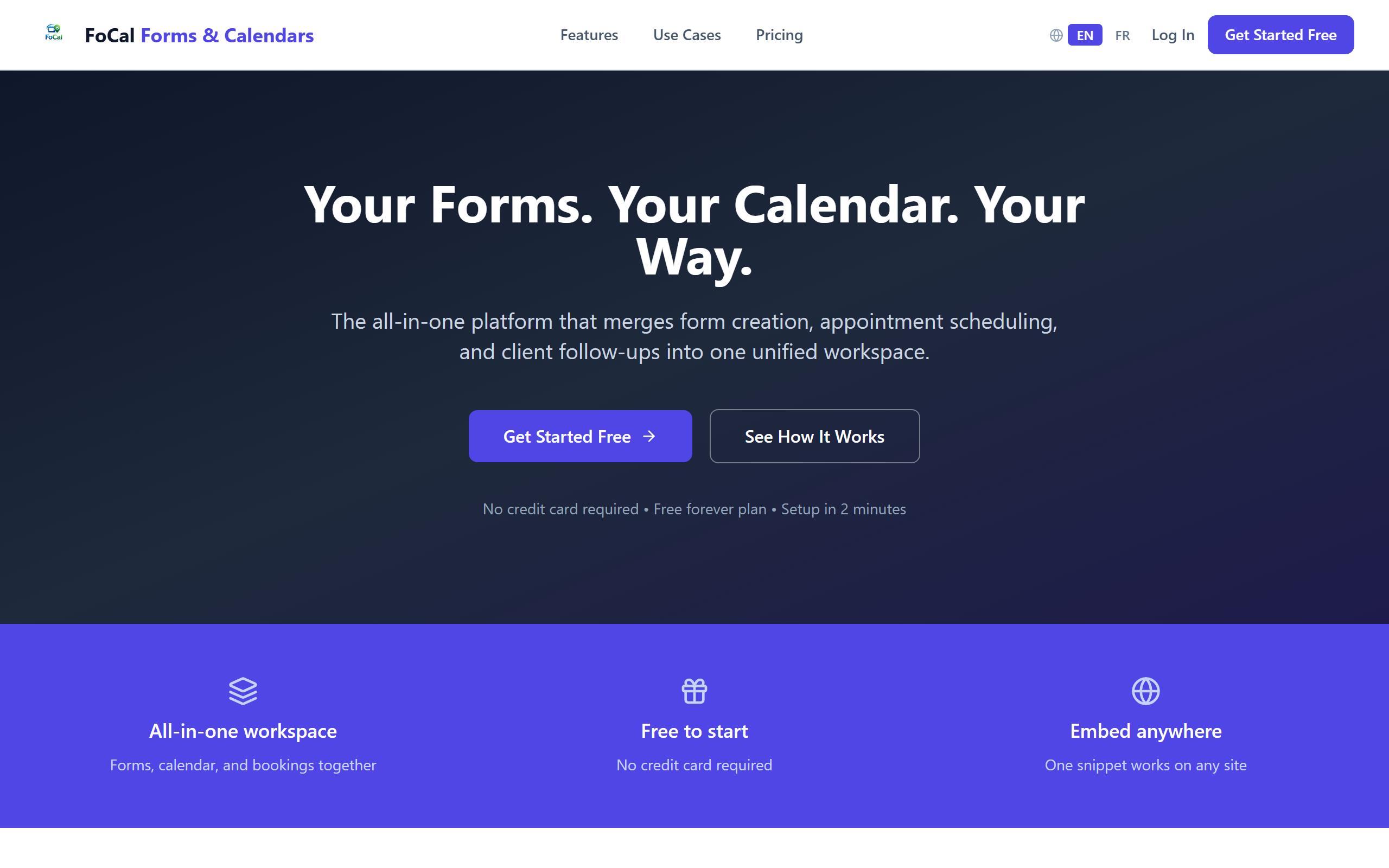 FoCal Forms and Calendars